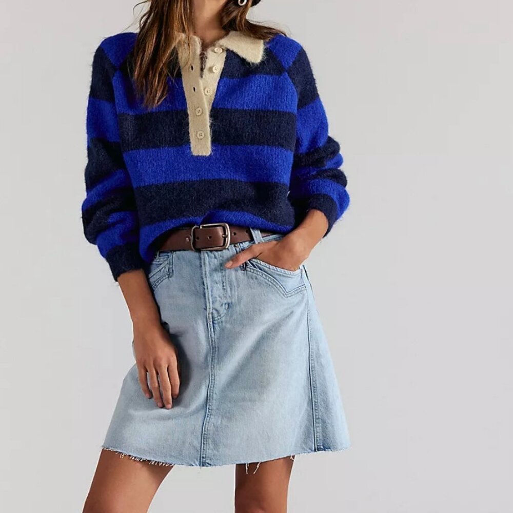 We The Free Suzy Denim Midi Skirt